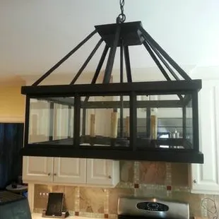 Large kitchen island fixture