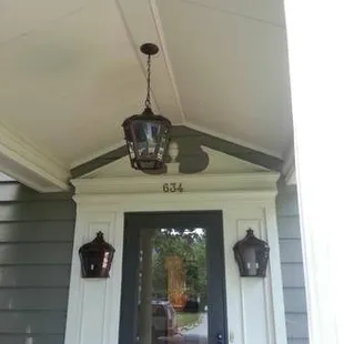 Entry lighting to keep visitors feeling welcome.