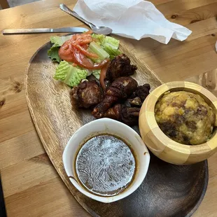 a platter of food