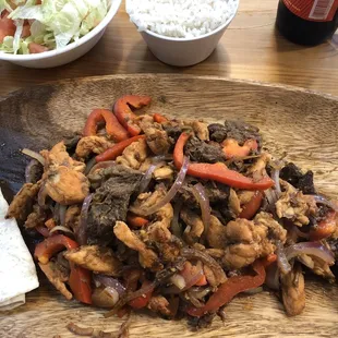 Not sure of the name, but this is similar to a fajita quesadilla. There was so much food I took half home.