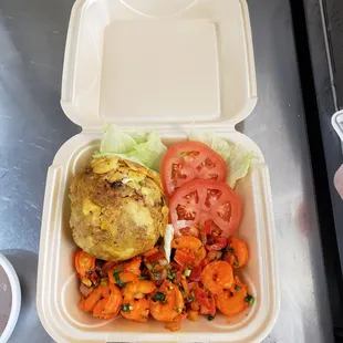 Shrimp mofongo