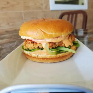 Crab cake sandwich