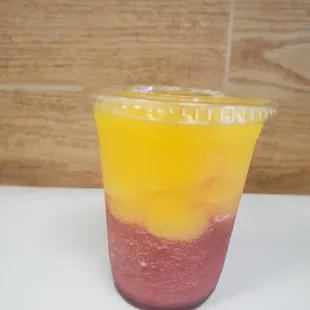 Mango pomegranate slushie
