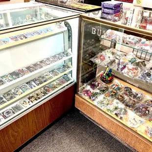 Sports, Pokémon and magic cards, as well as more action figures.