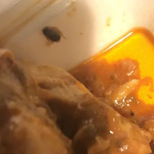 a close up of a chicken and rice dish