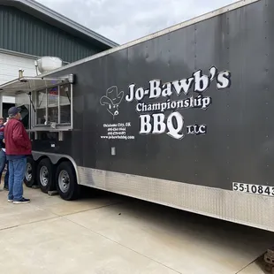 The food trucks dining area right next to the food truck