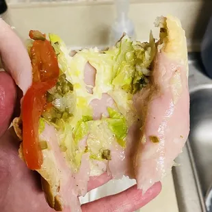 Really??? This sandwich had literally 4 small pieces of meat. And it was a 12 inch