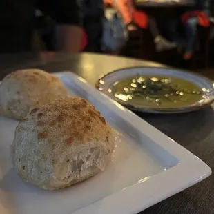 Homemade warm bread.