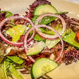 a plate of salad
