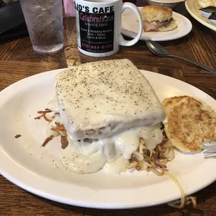a plate of food on a table
