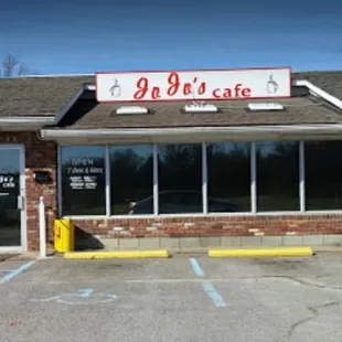 the front of the restaurant