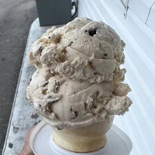 a cone of ice cream