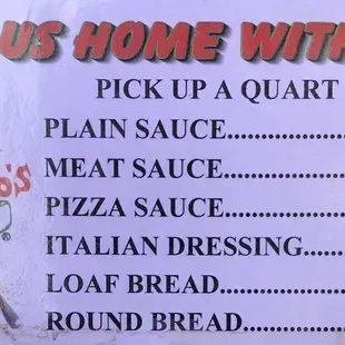 I can vouch for the take-home Italian dressing.