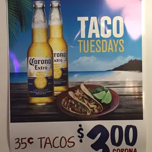 Yeah, it's a pizza joint, but 35 cents for a taco is not bad at all.