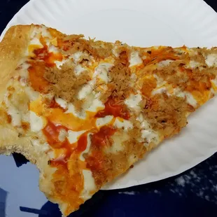 This is supposed to be buffalo chicken. Well I'm from Buffalo and that's not chicken! Jk it almost is.