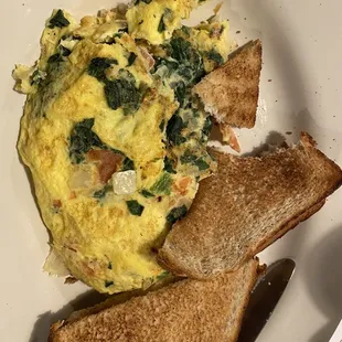 Veggie omelette (pop eye ?!)