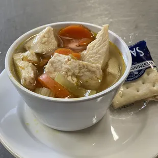 Homemade chicken noodle soup