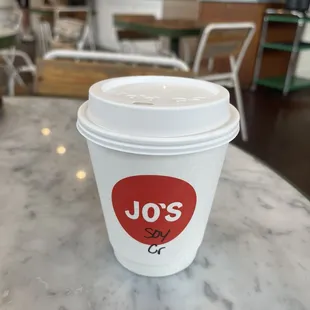 Carmel latte, soy milk