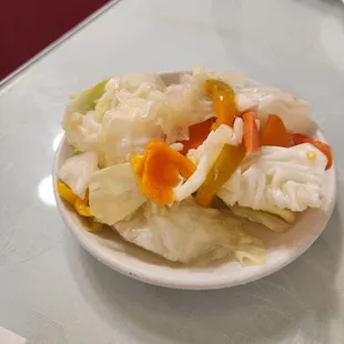 Complimentary kimchi