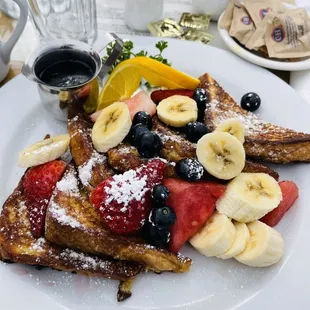 Amazing breakfast! French toast, salmon Benedict..... it was delightful!