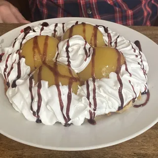 Peach Melba Waffle