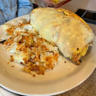 The biggest omelette I've ever seen