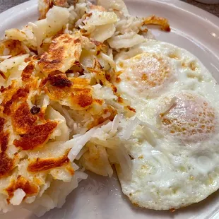 2 eggs and hash browns
