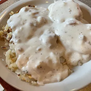 1/2 order Biscuits and Gravy