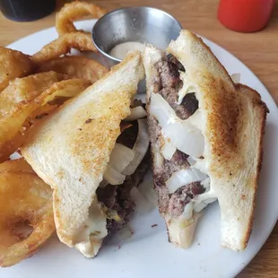 Patty melt and o-rings #yum #ReviewsByRL