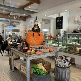the inside of the store