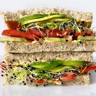 Vegan Garden Sandwich - vegan with no Cream Cheese