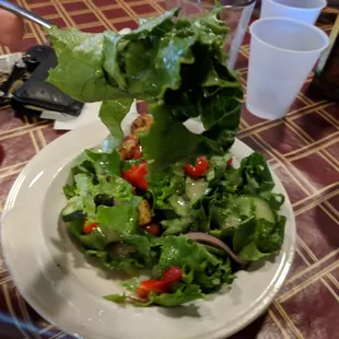 a salad on a plate