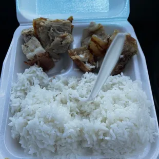 Lechon and Rice.