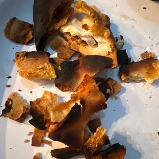 Tried to pick off some of the burned crust.