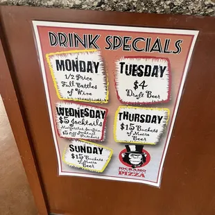 Drink specials