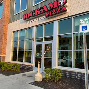 Outside the restaurant