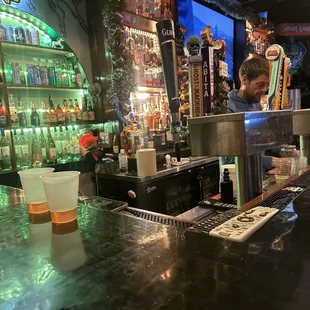 a man behind the bar