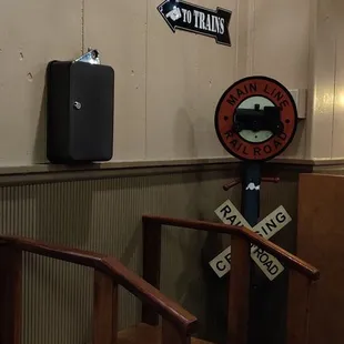 the entrance to the restaurant