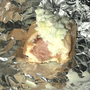 Got a jumbo dog with relish &amp; slaw