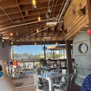 a view of the outdoor dining area