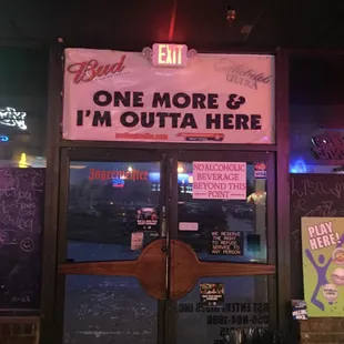 one more and i&apos;m outta here