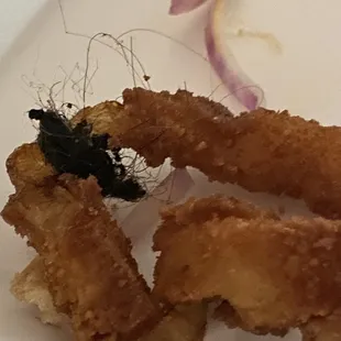 a close up of fried food