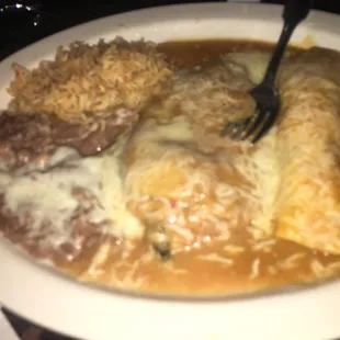 Enchilada and chili relleno