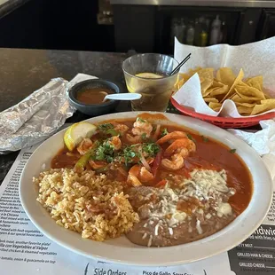 Shrimp made Devil Style .