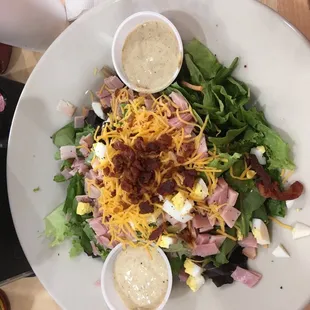 Chopped Salad with caesar dressing.