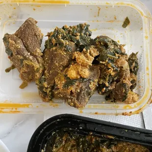 a meal in a plastic container