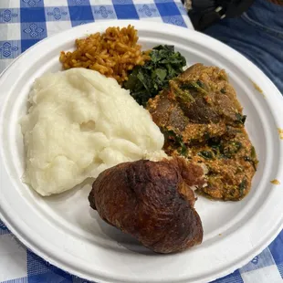 My plate with everything from our order. They should start offering a sample platter like this.