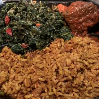 Jollof Rice with Spinach