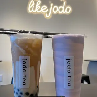 Haikaido tea  and taro strawberry blended