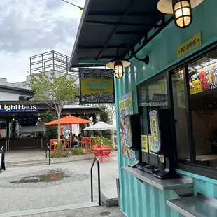 Front of container restaurant